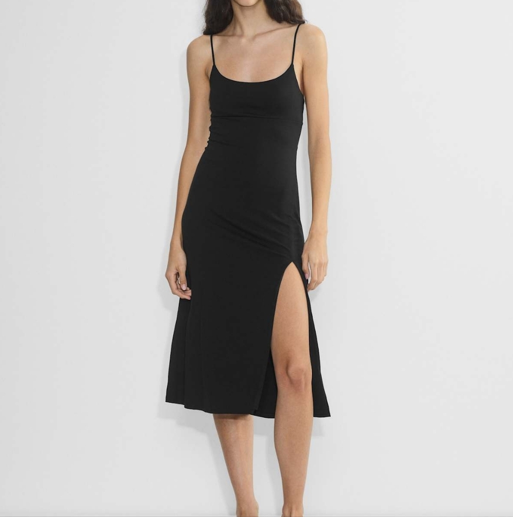 Wilfred Black Maxi Dress with Spaghetti Straps